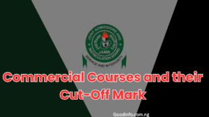 Commercial courses and their cut-off mark